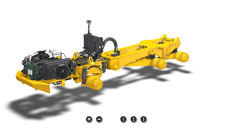3D-visualisering av dumper till interaktiv VR presentation. Uppdragsgivare: Volvo Construction Equipment.
